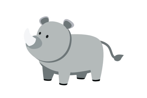 Animal Illustration Badak Rinochero Svg: A Designer's Asset