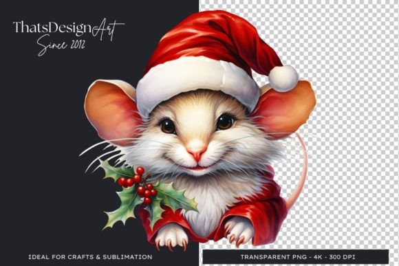 Cute Mice Christmas Animal Clipart: Your Go-To Holiday Design Asset