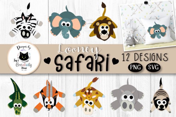 Cute Safari Animal Clipart: Handcrafted SVGs for Creative Projects